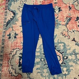 Royal Blue Healing hands scrub jogger